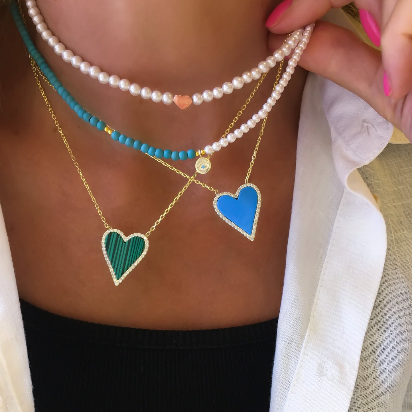 Green Heart Necklace