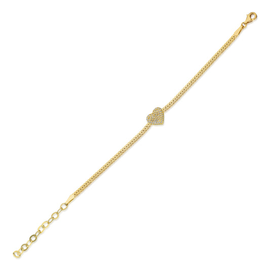 Heart Herringbone Bracelet