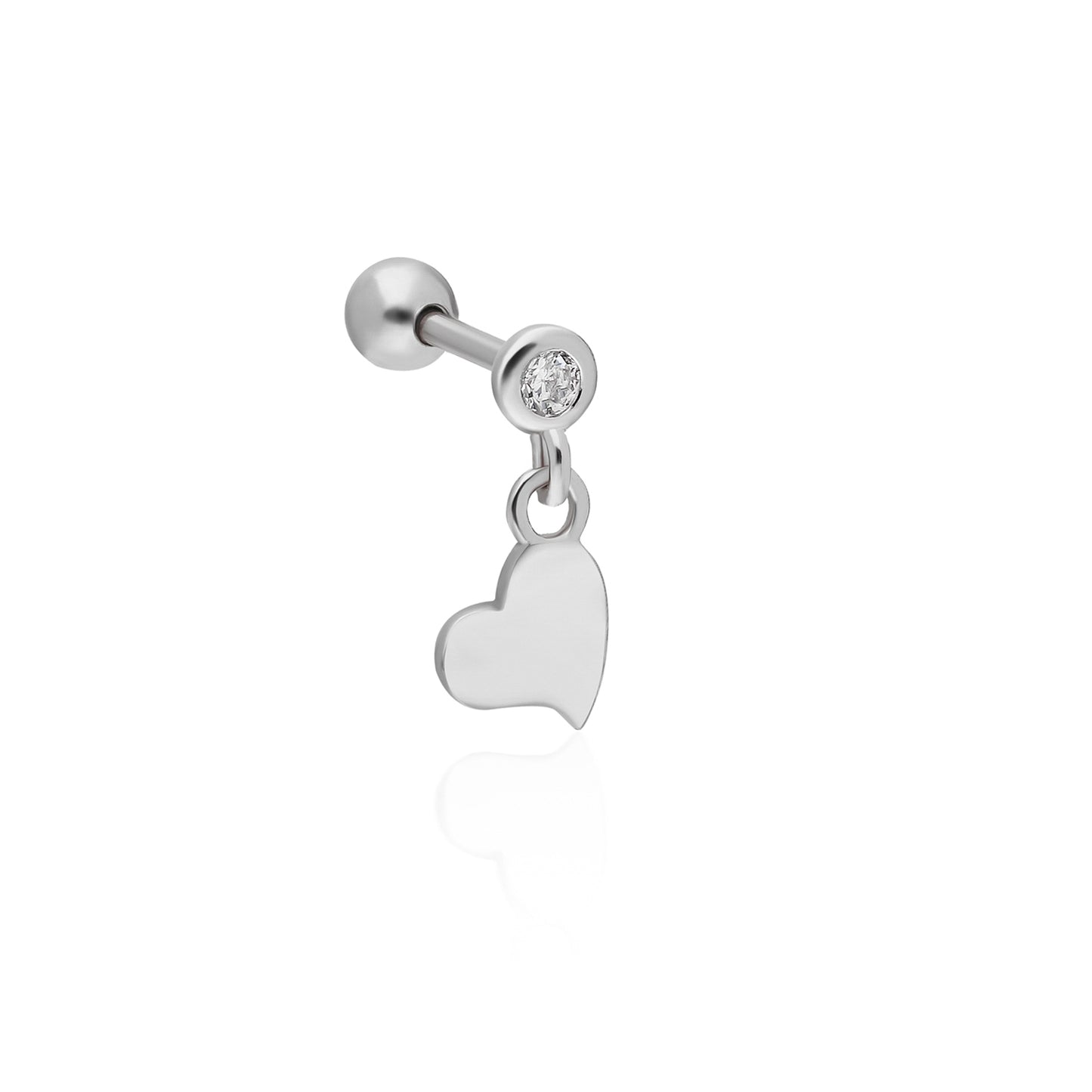 Heart With Stone Piercing