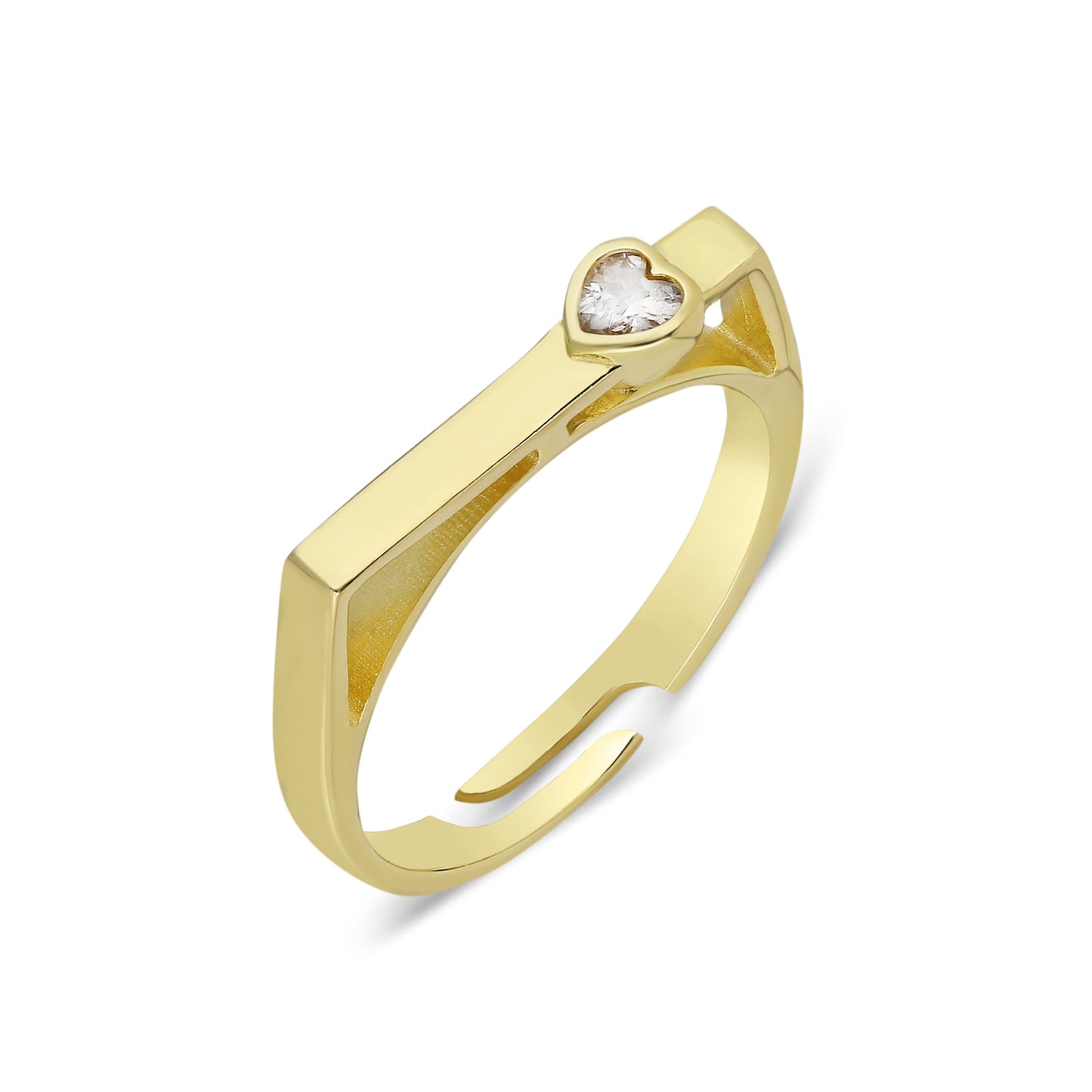 Heart Rectangle Ring