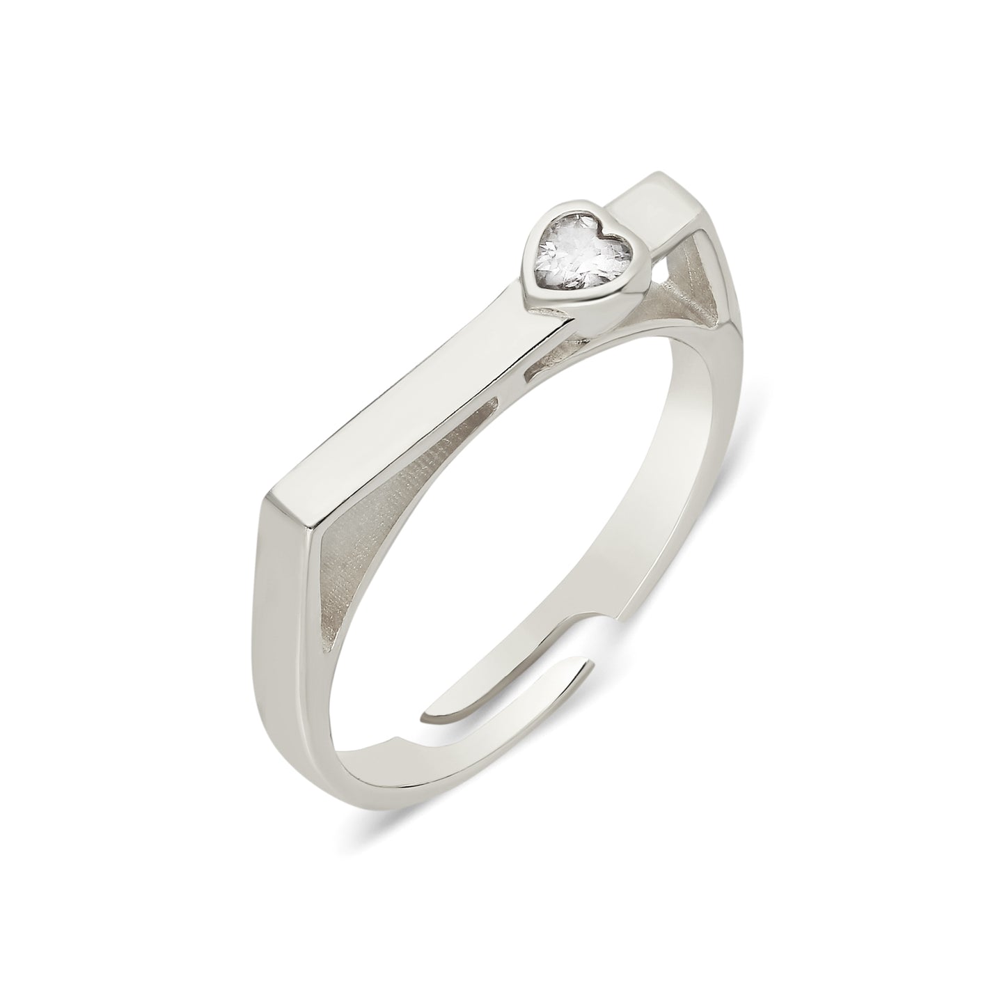 Heart Rectangle Ring