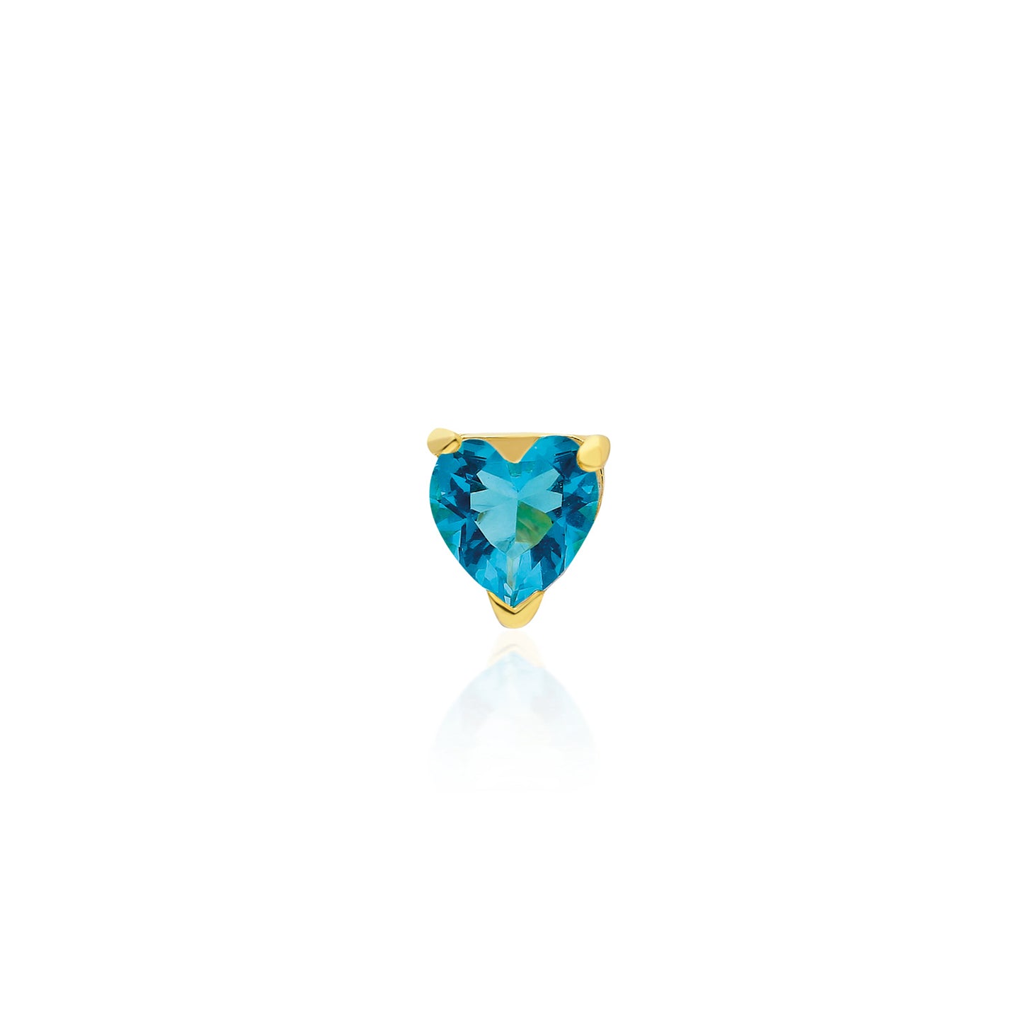 Kelly Aqua Heart Stud Earring
