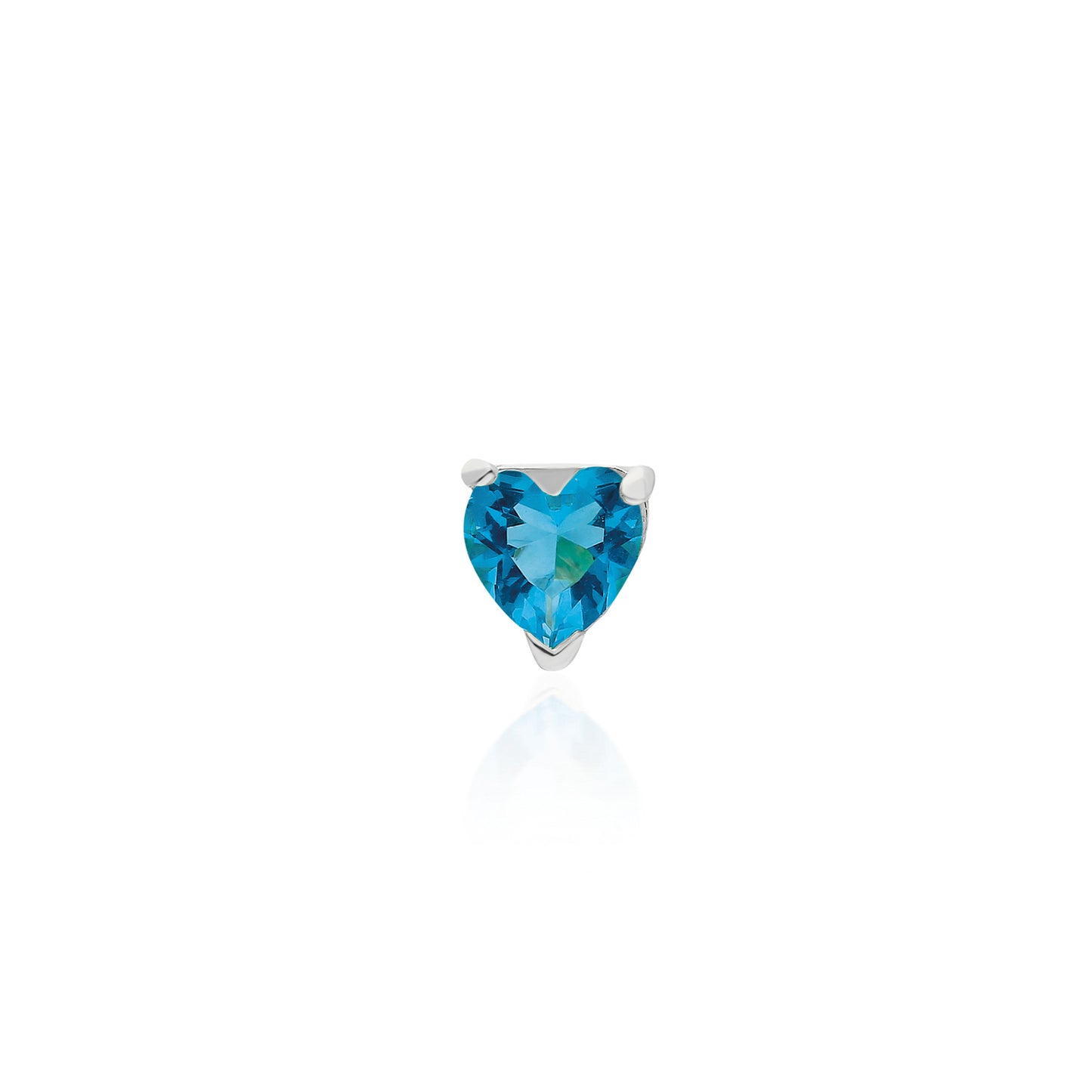 Kelly Aqua Heart Stud Earring