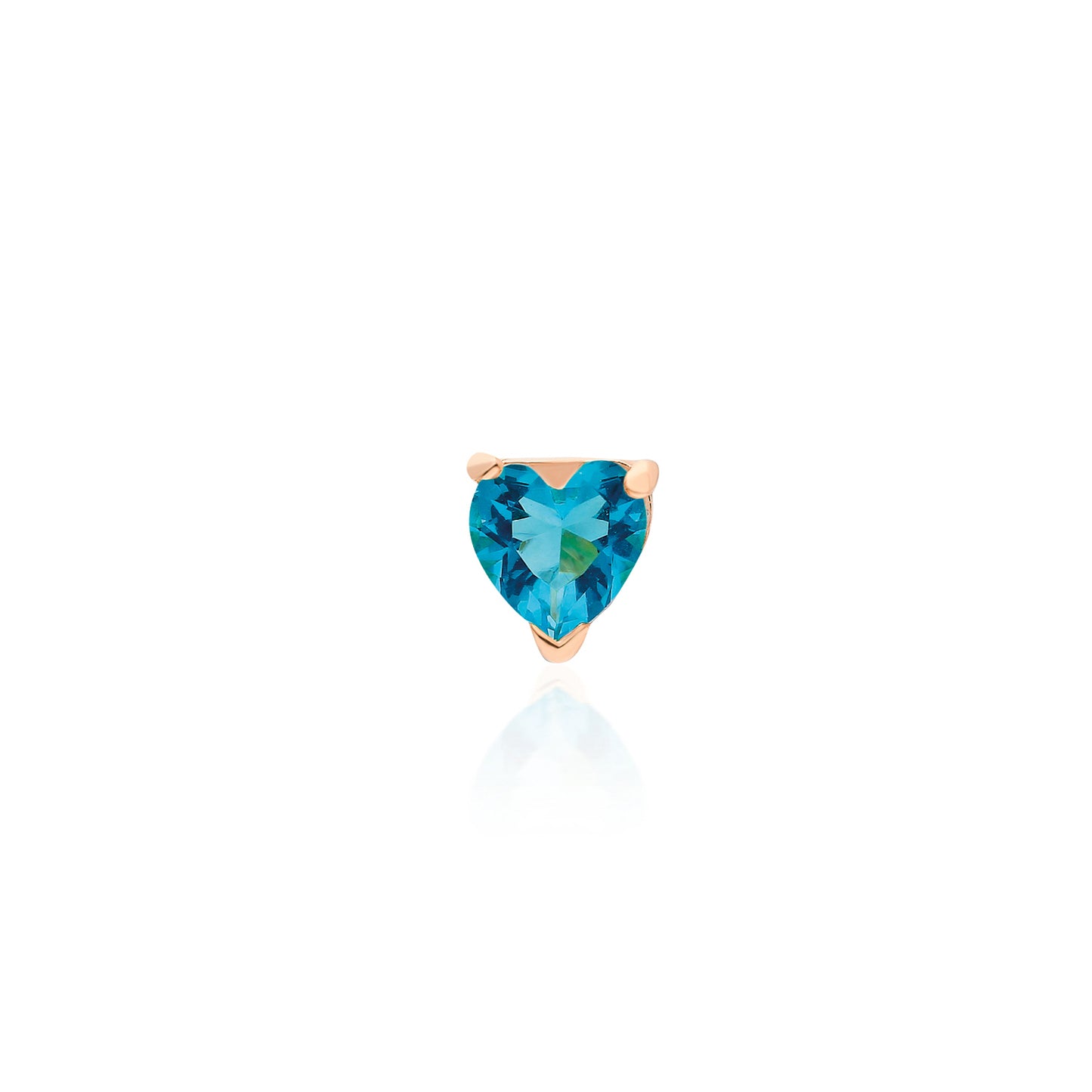Kelly Aqua Heart Stud Earring
