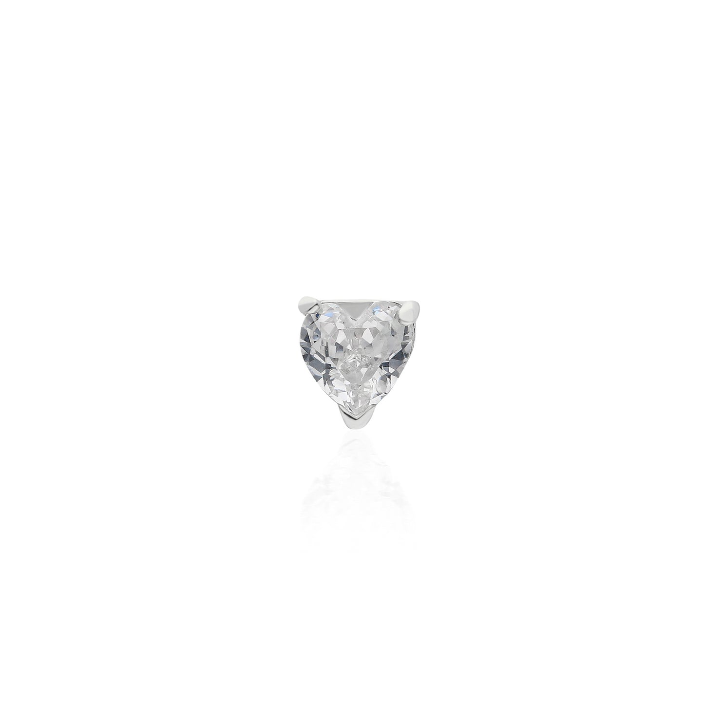 Kelly Clear Heart Stud Earring