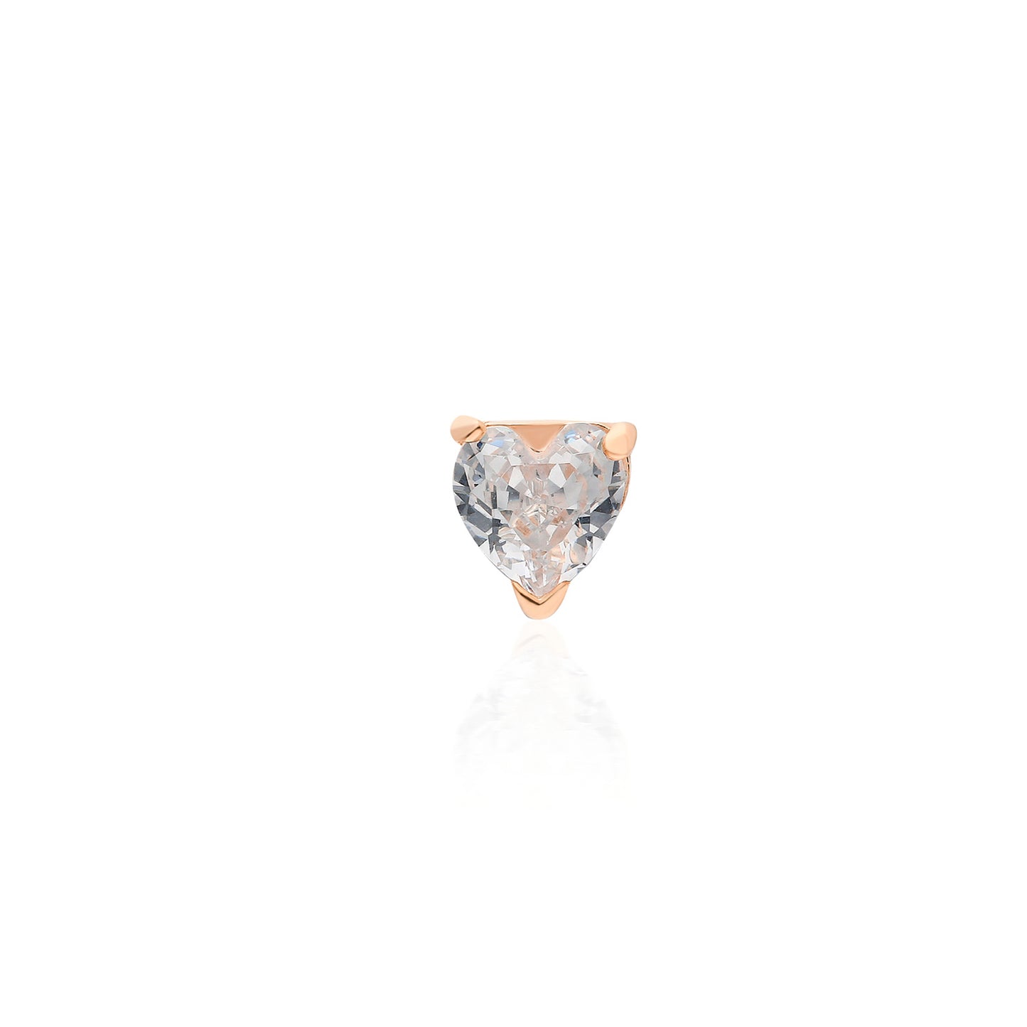 Kelly Clear Heart Stud Earring