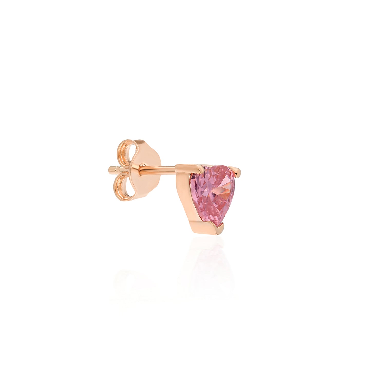 Kelly Pink Heart Stud Earring