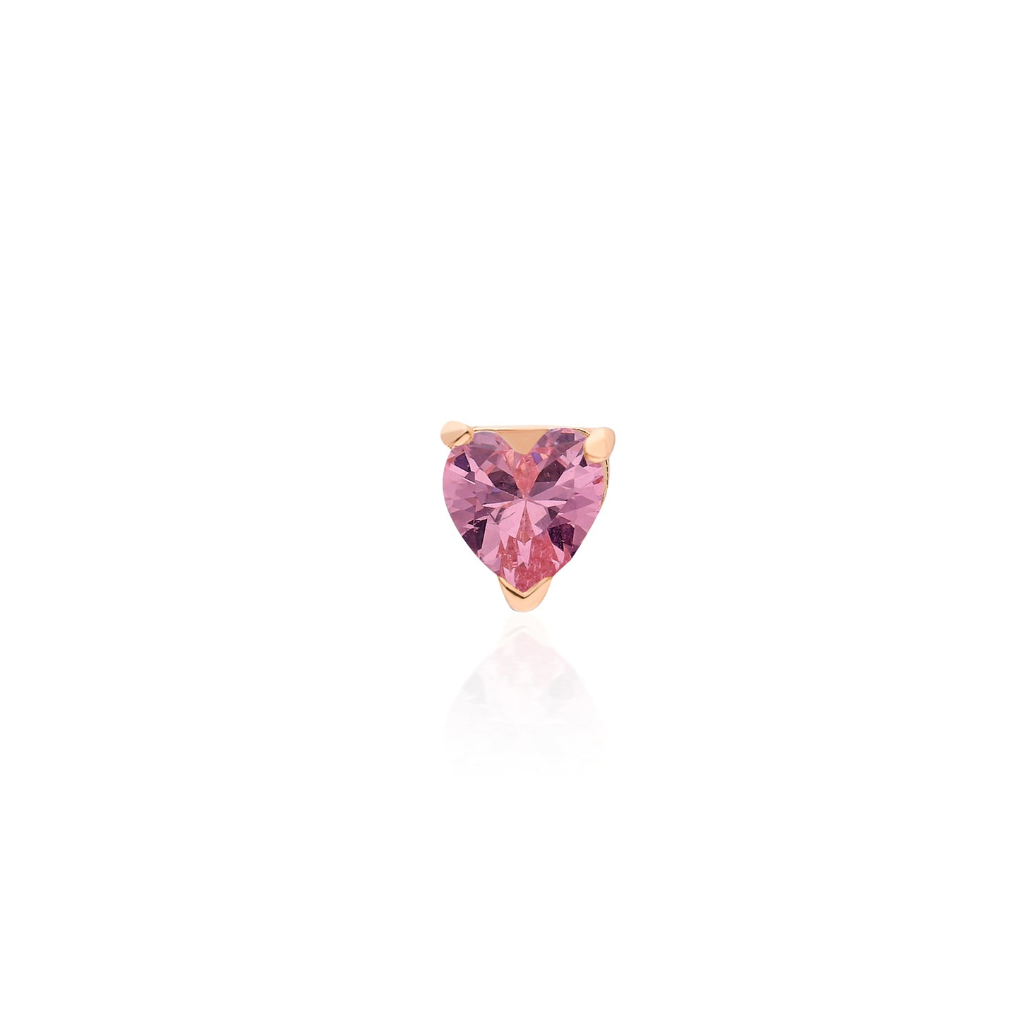 Kelly Pink Heart Stud Earring