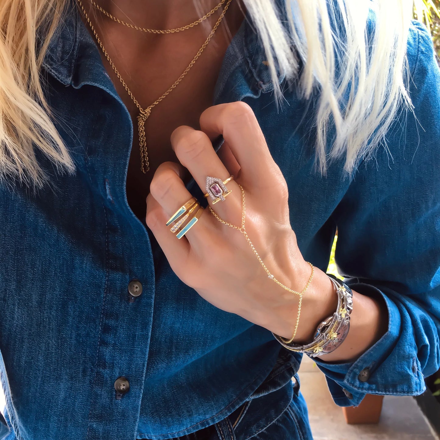 Knock Points Clear Stone Ring