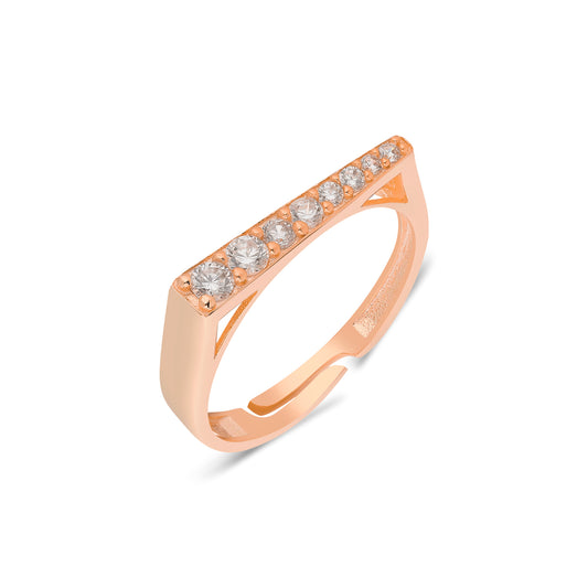 Knock Points Clear Stone Ring