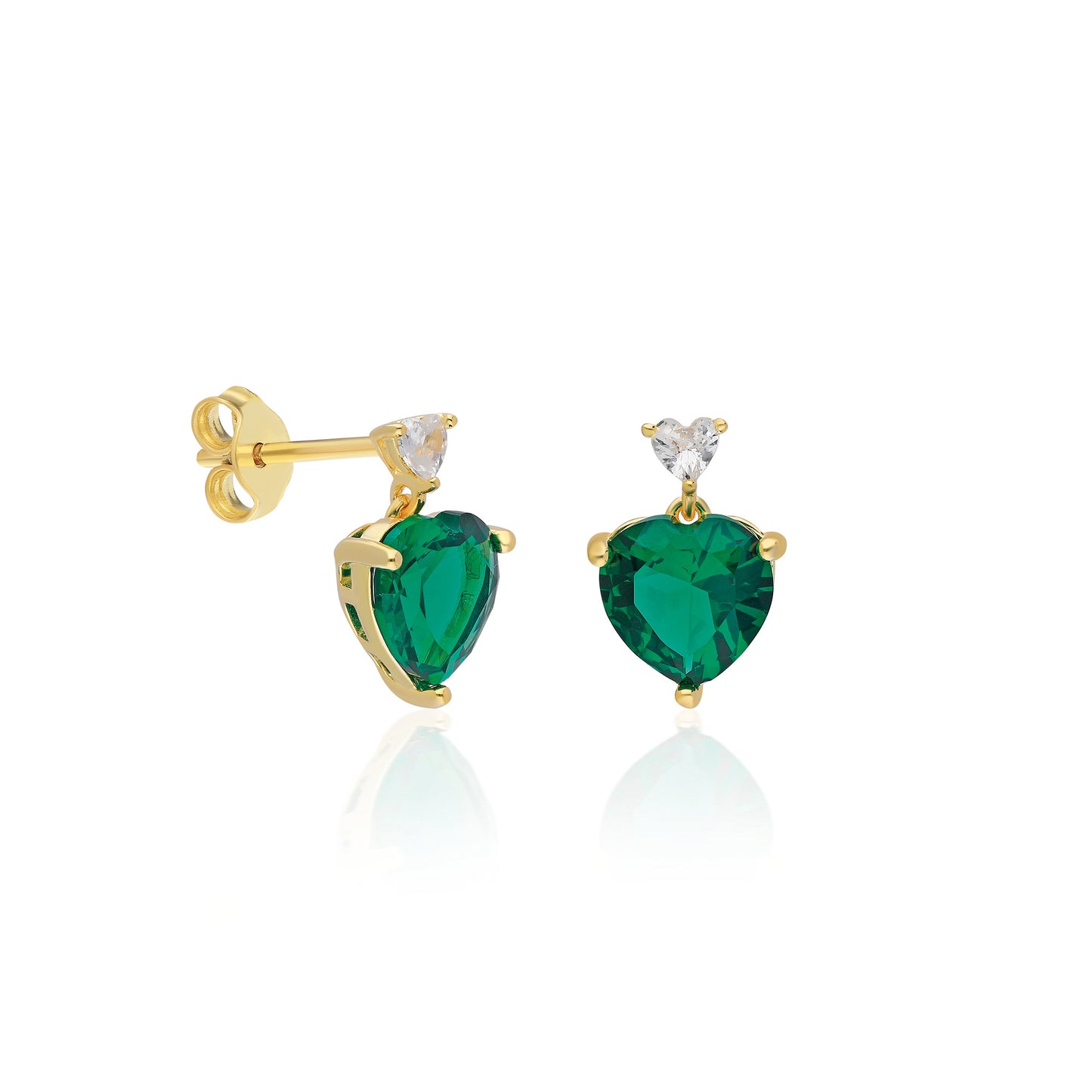 Laura Green Heart Earring