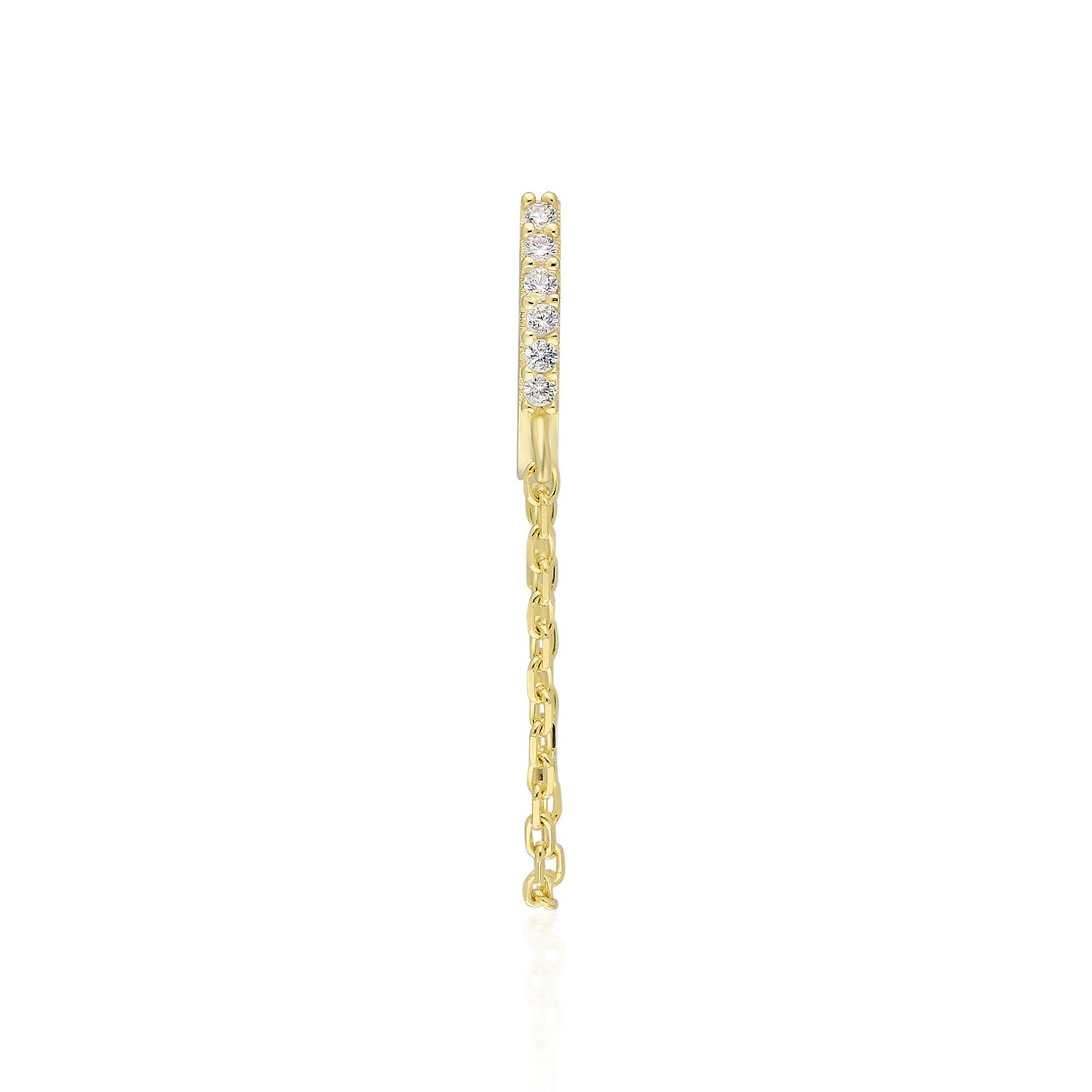 Lena Chain Drop Huggie Earring