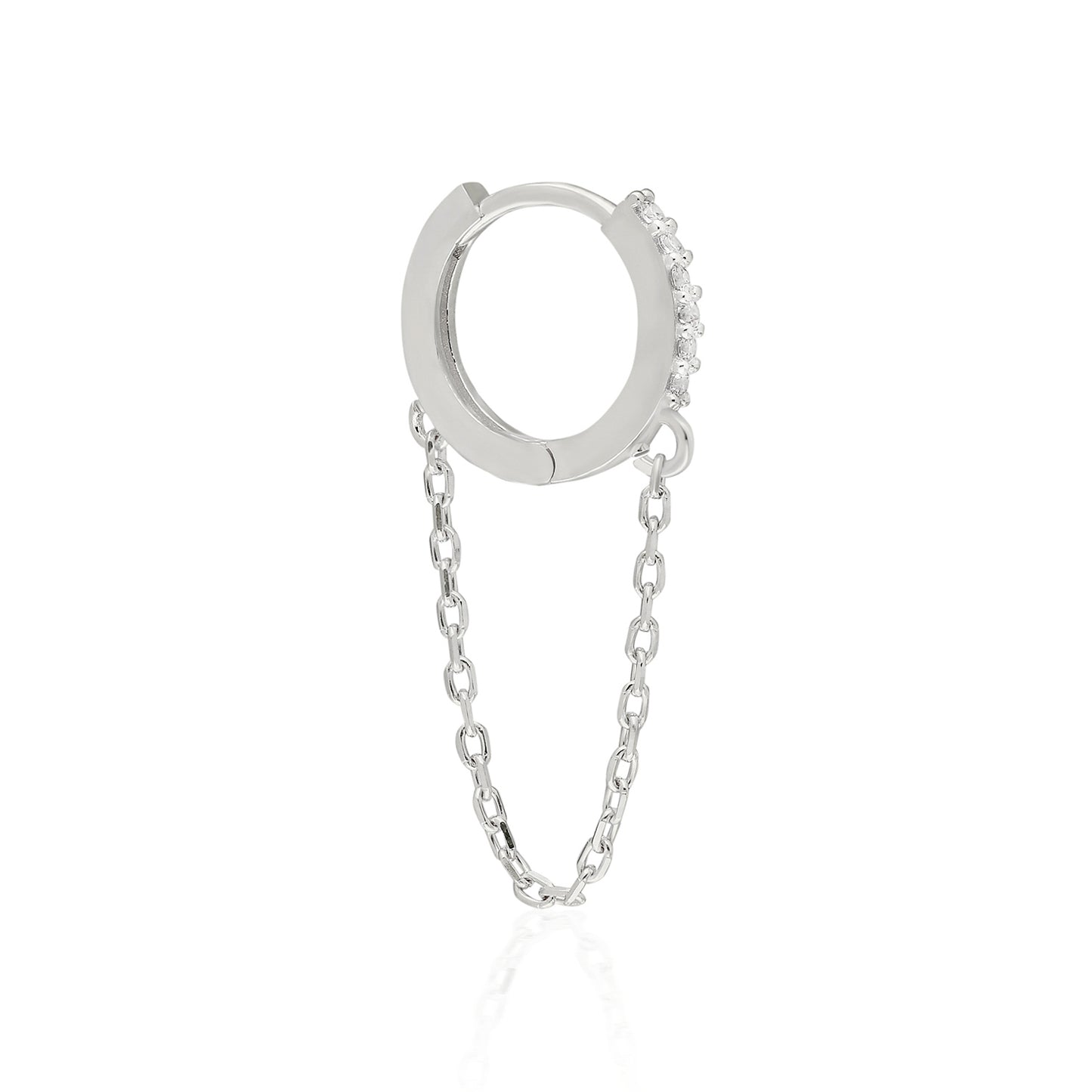 Lena Chain Drop Huggie Earring