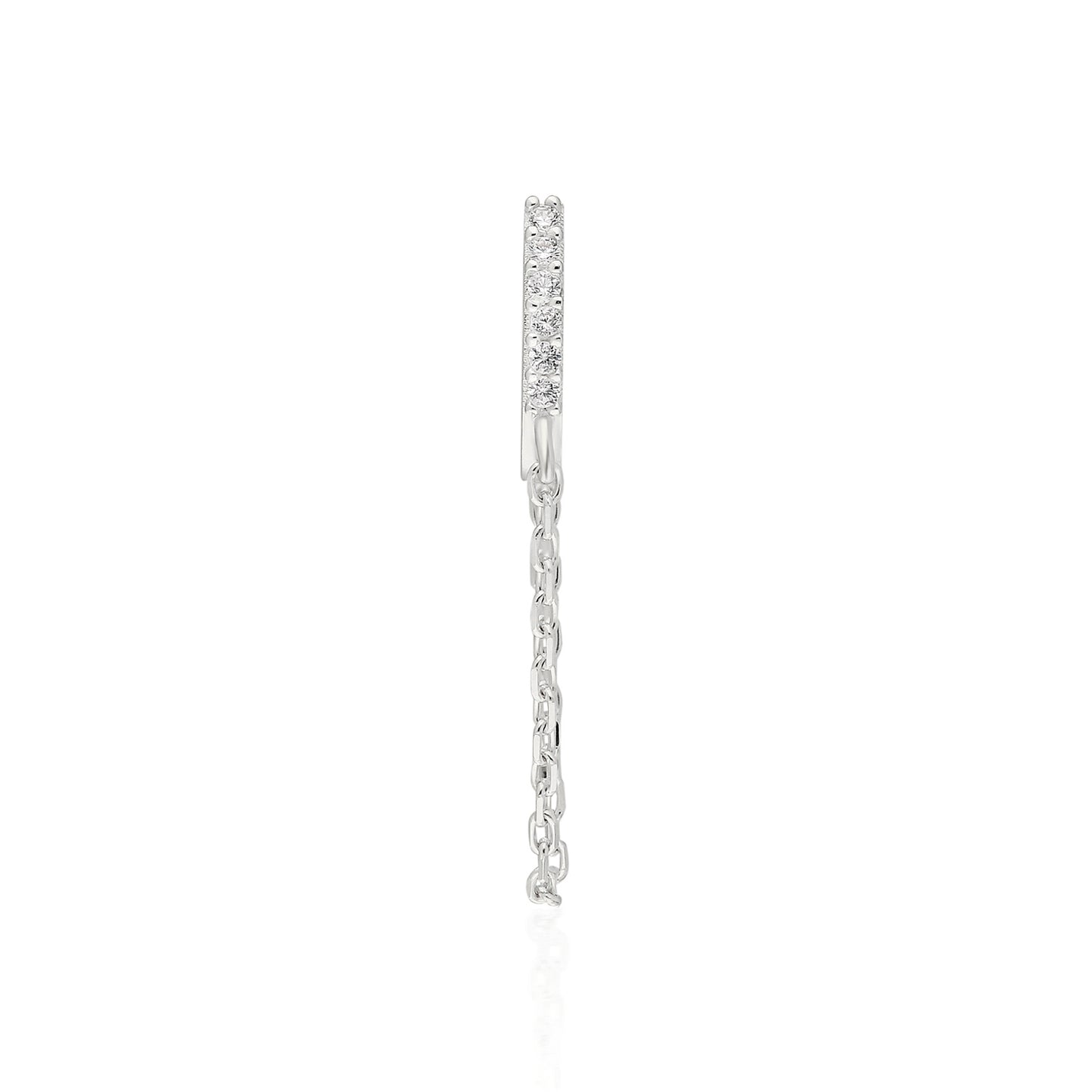 Lena Chain Drop Huggie Earring