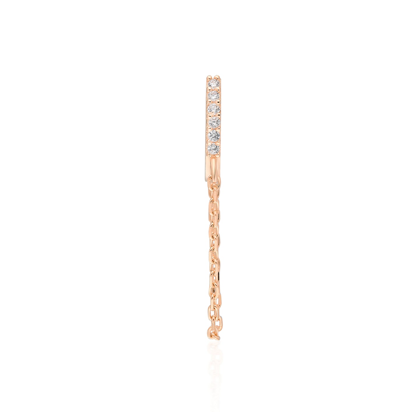 Lena Chain Drop Huggie Earring