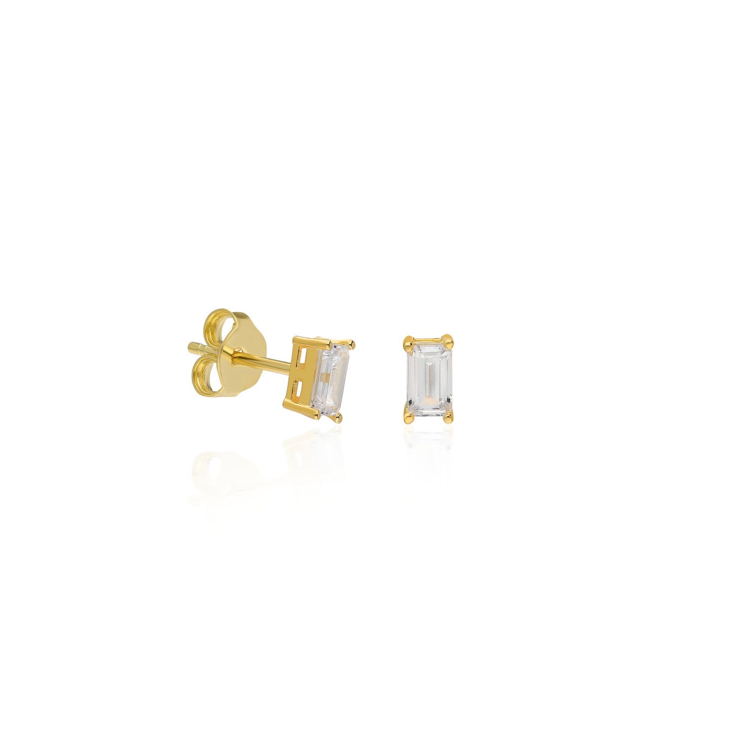 Linda Baguette Stud Earring