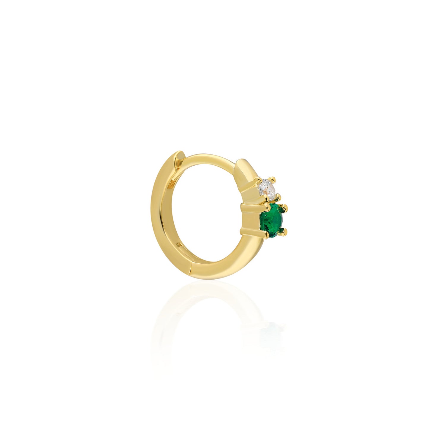 Linda Emerald Huggie Earring