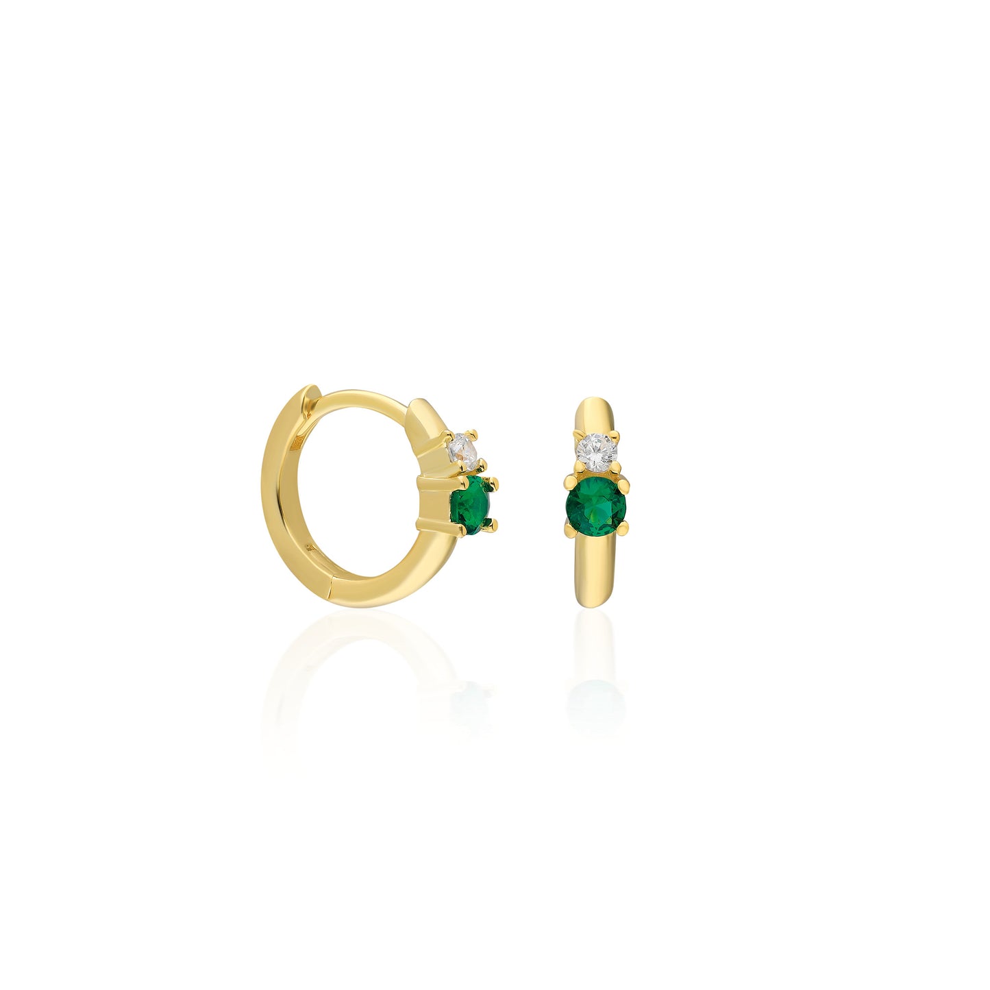 Linda Emerald Huggie Earring