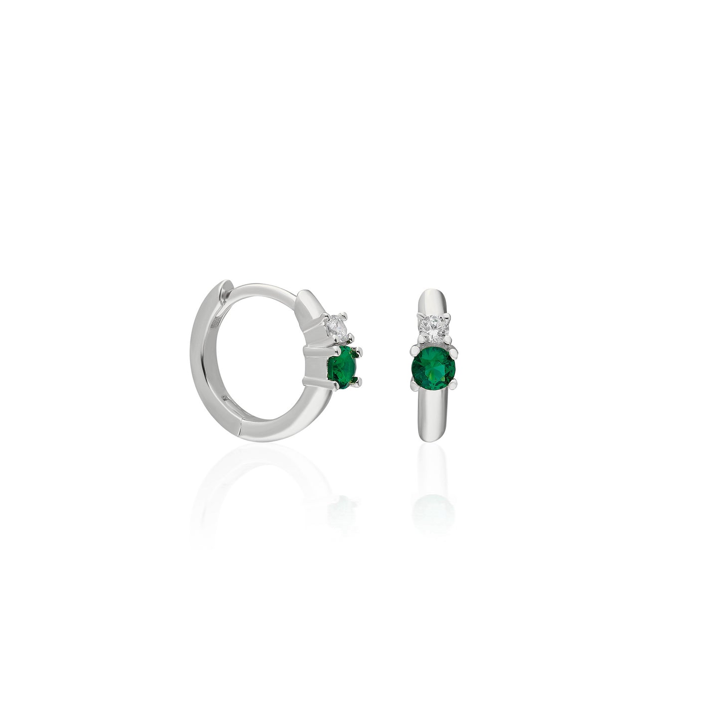 Linda Emerald Huggie Earring