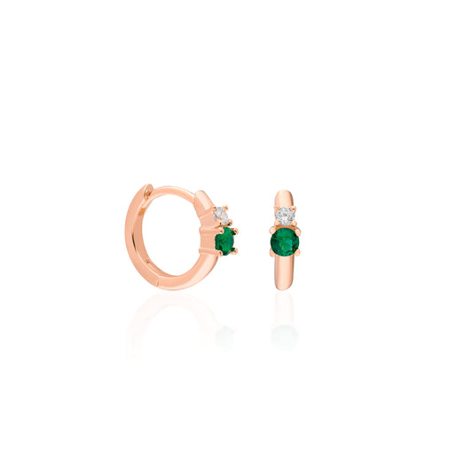 Linda Emerald Huggie Earring