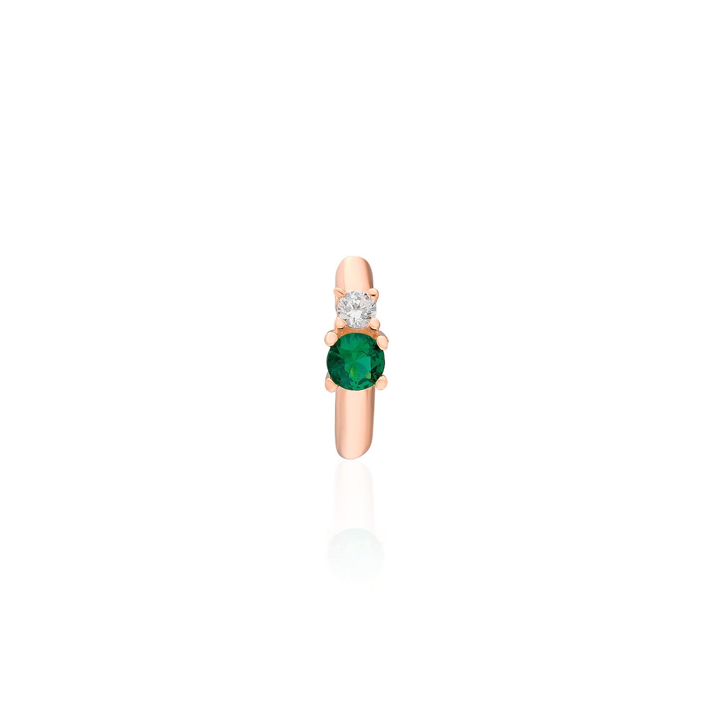 Linda Emerald Huggie Earring
