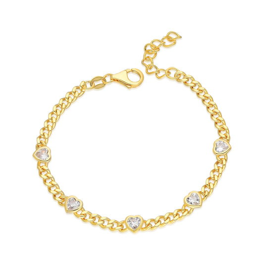 Linda Heart Chain Bracelet