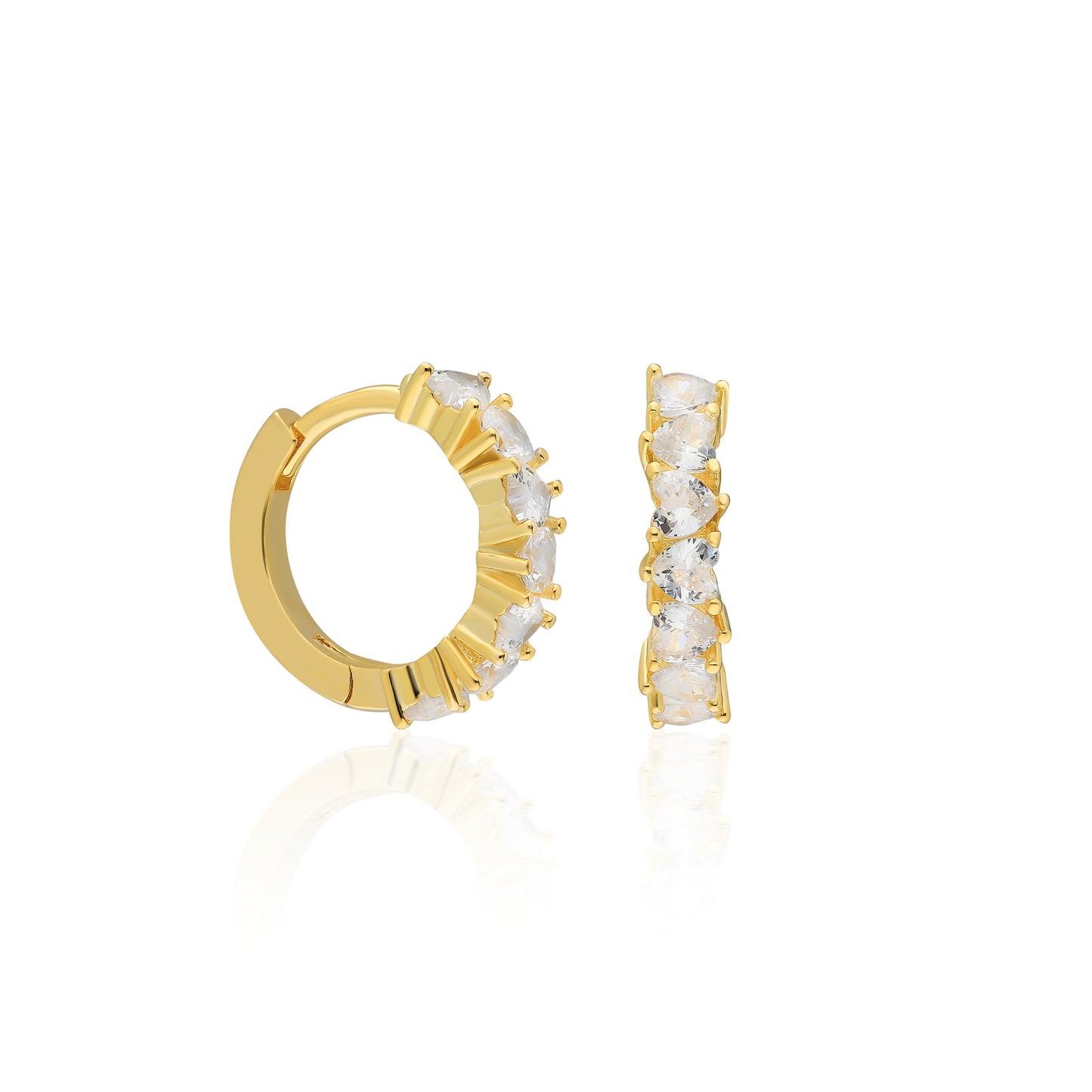 Linda Heart Huggie Earring