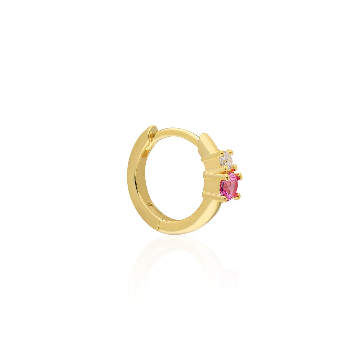 Linda Pink Huggie Earring