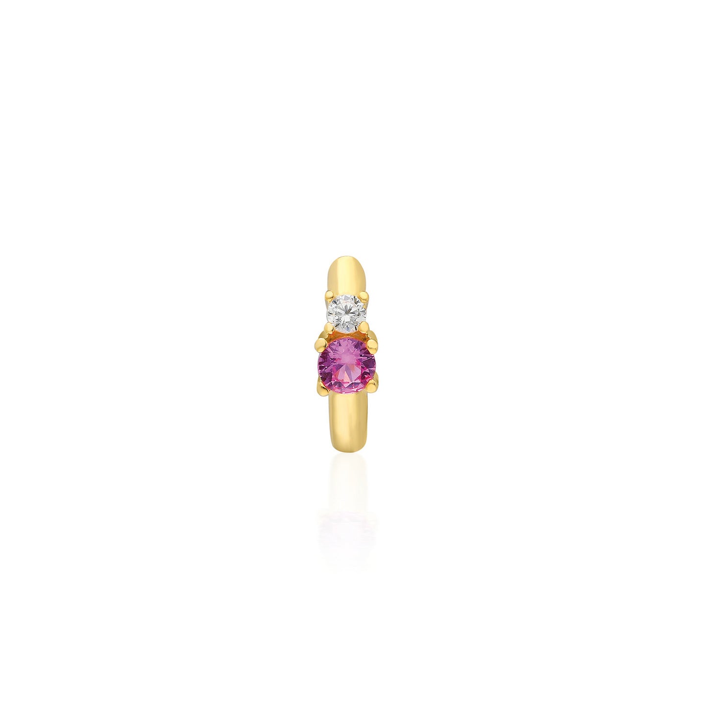 Linda Pink Huggie Earring