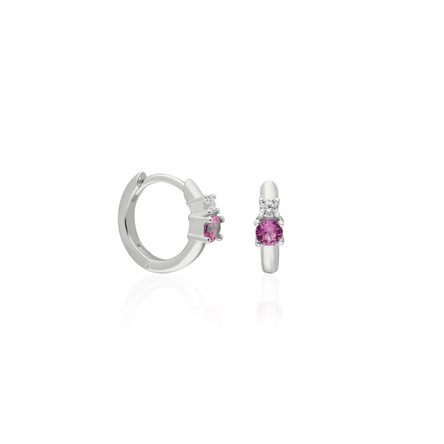 Linda Pink Huggie Earring