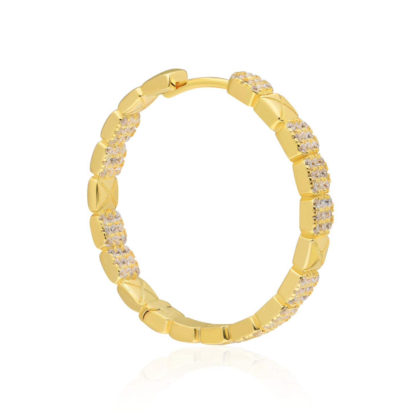 Linda Squares Hoop Earring