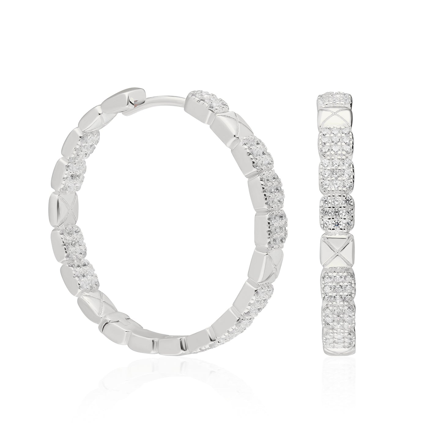 Linda Squares Hoop Earring