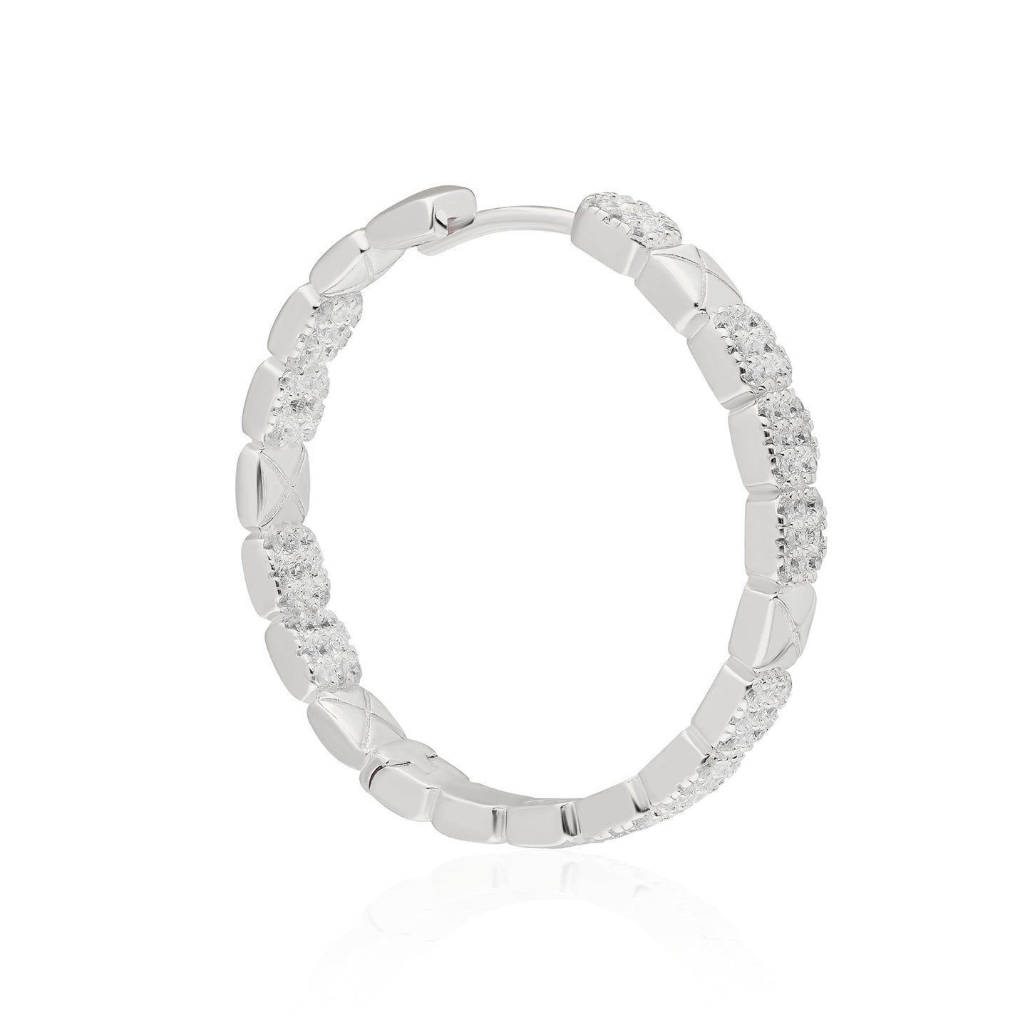 Linda Squares Hoop Earring