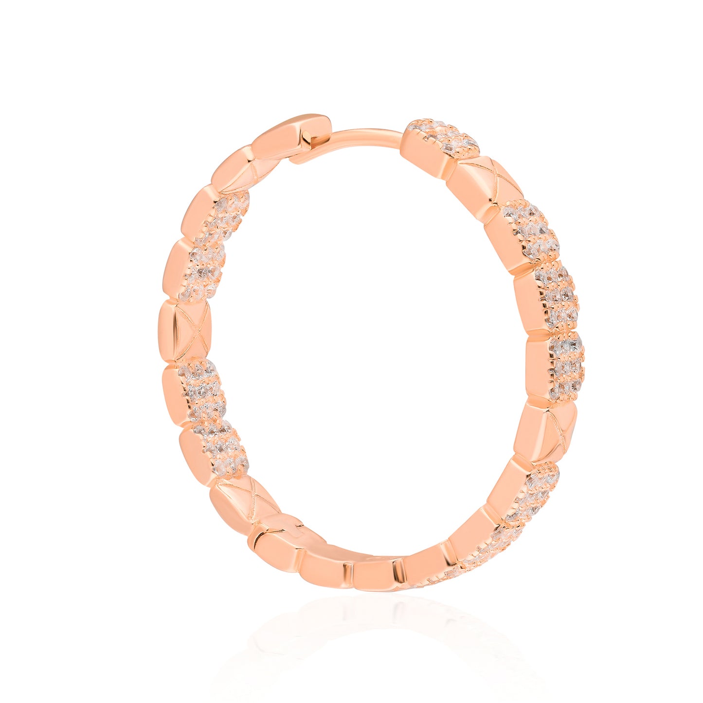 Linda Squares Hoop Earring