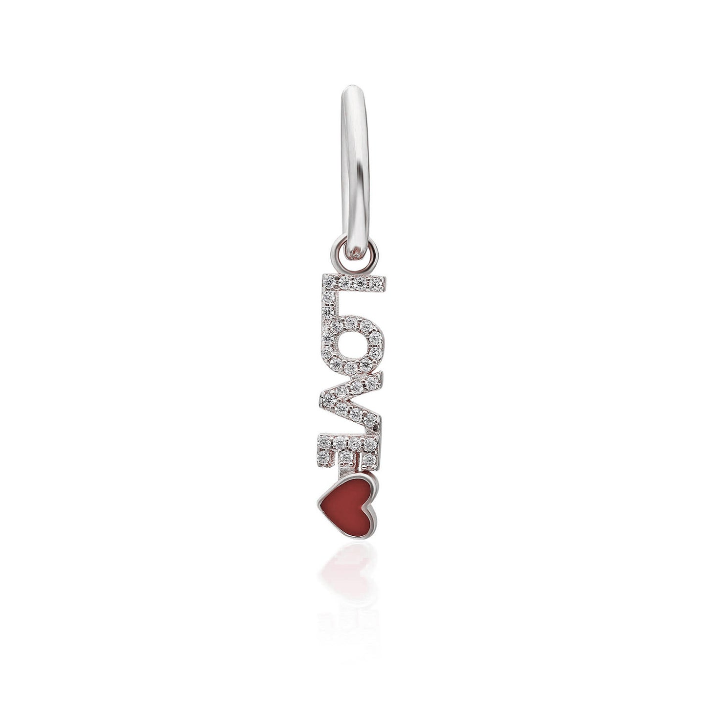 Love Red Heart Earring