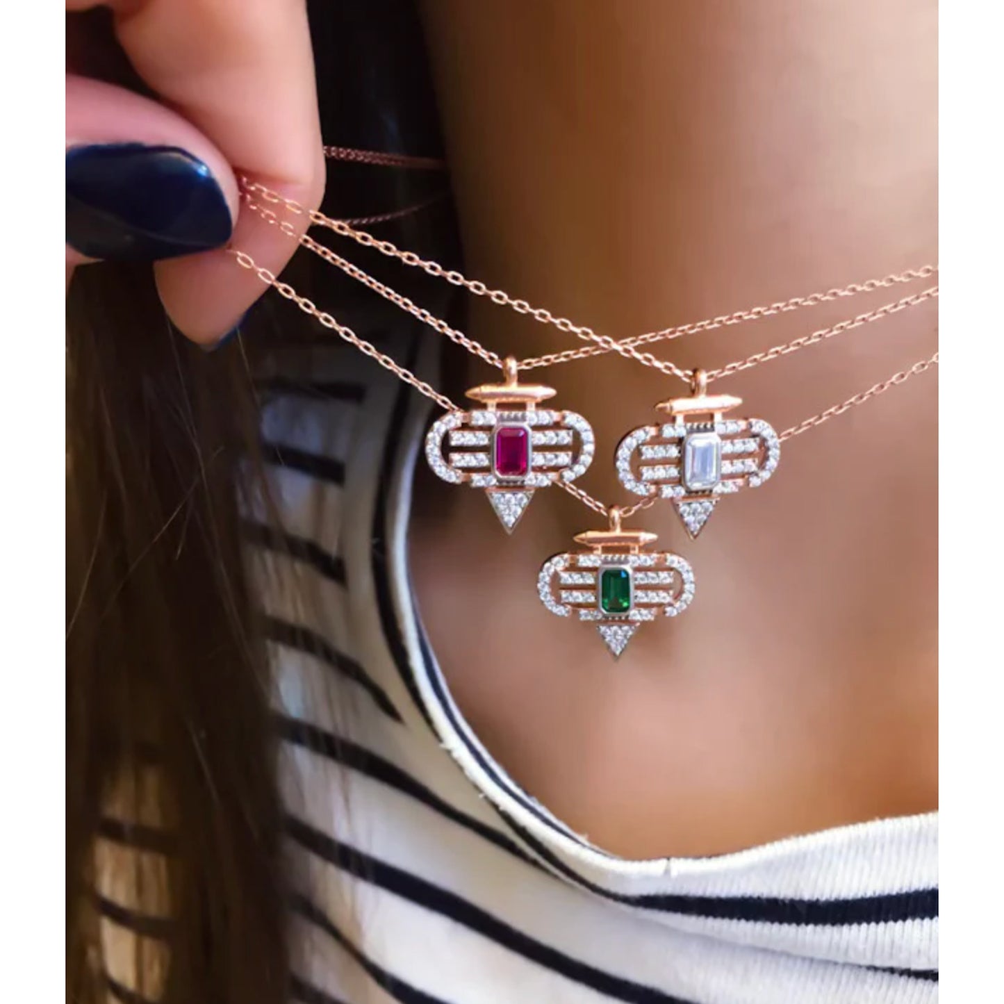 Marli White Stone Necklace