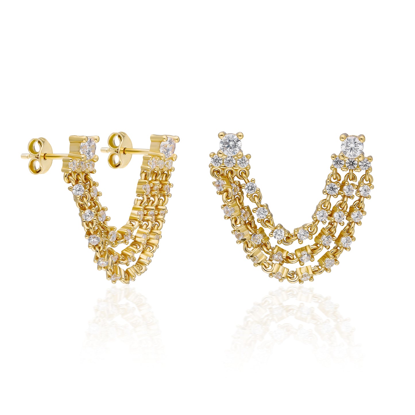 Maya Multi Chain Dangle Earring