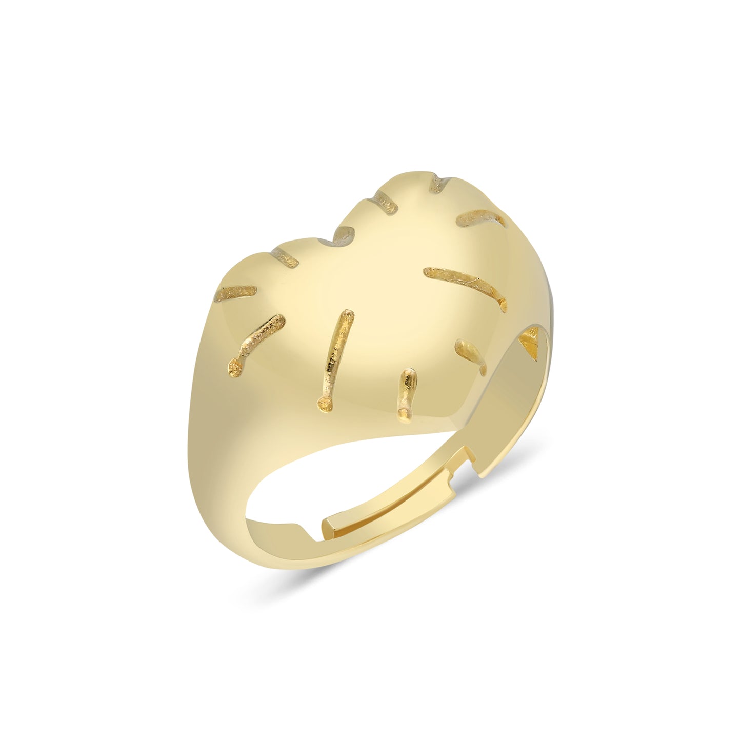 Minimal Camber Heart Ring