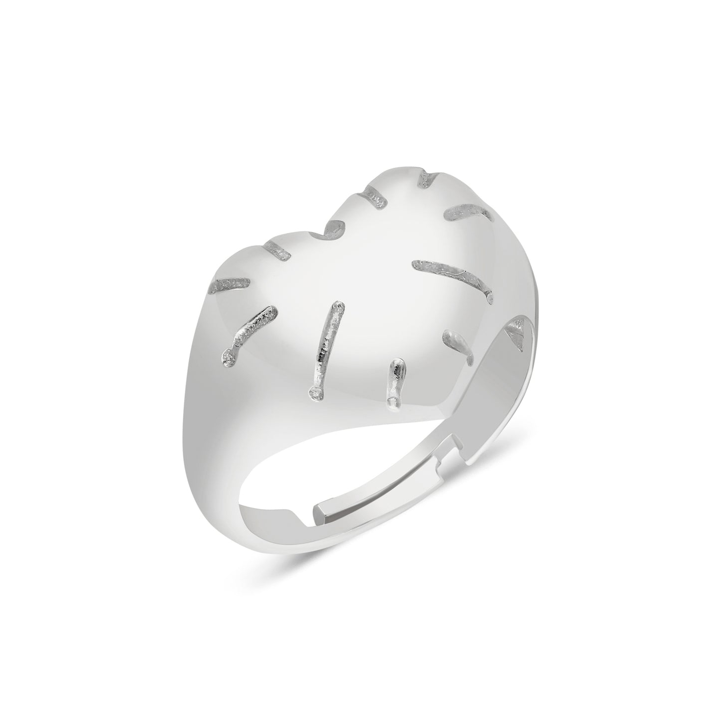 Minimal Camber Heart Ring