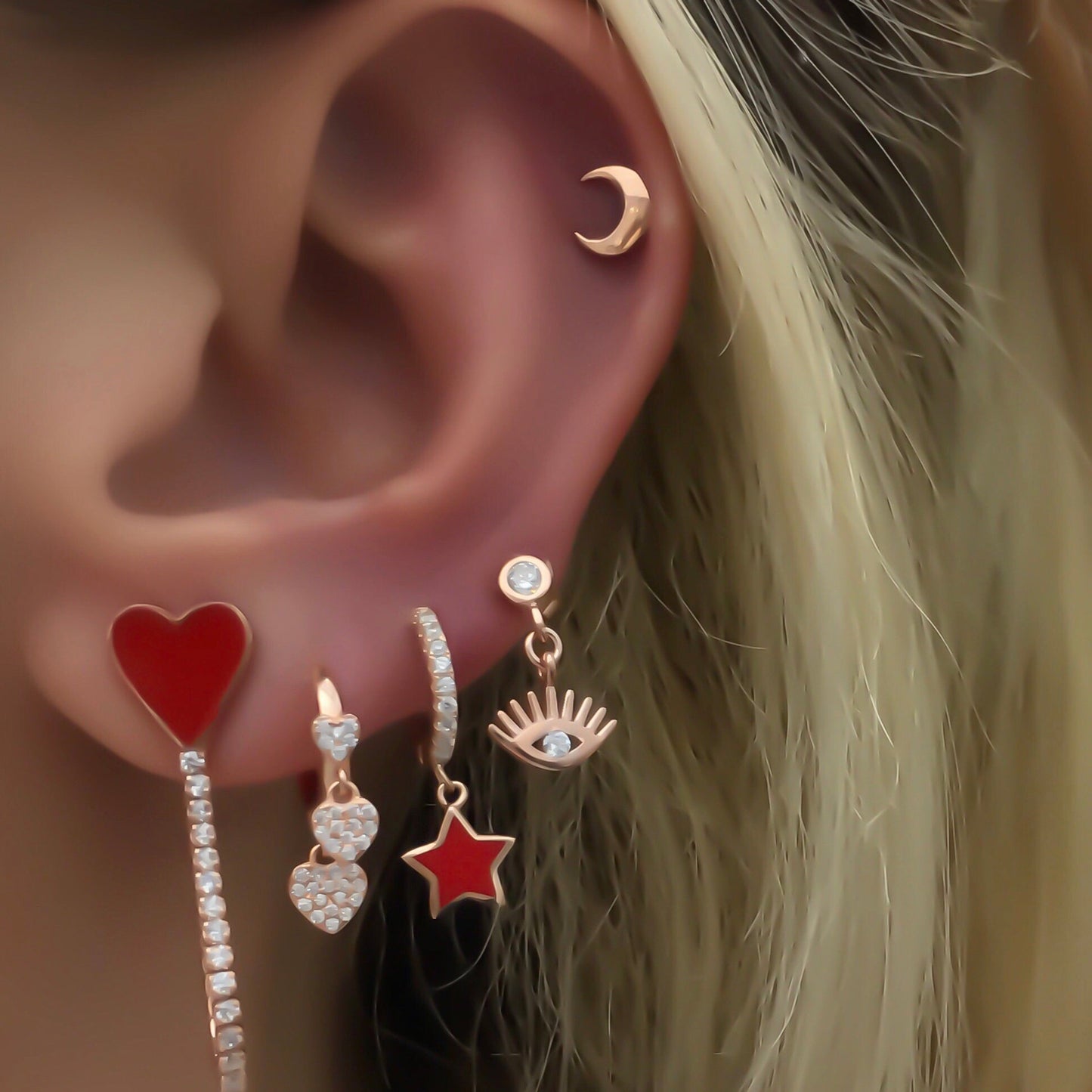 Mini Moon Earring