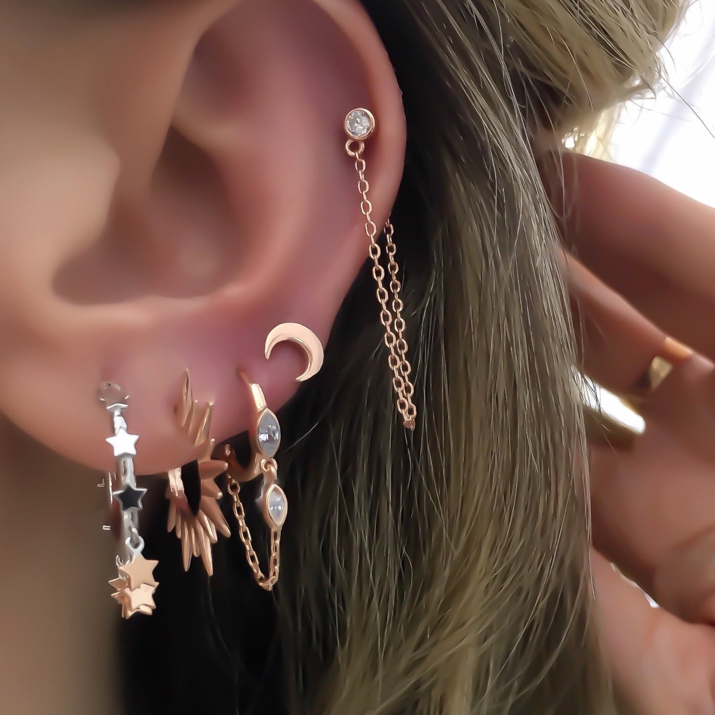 Mini Moon Earring