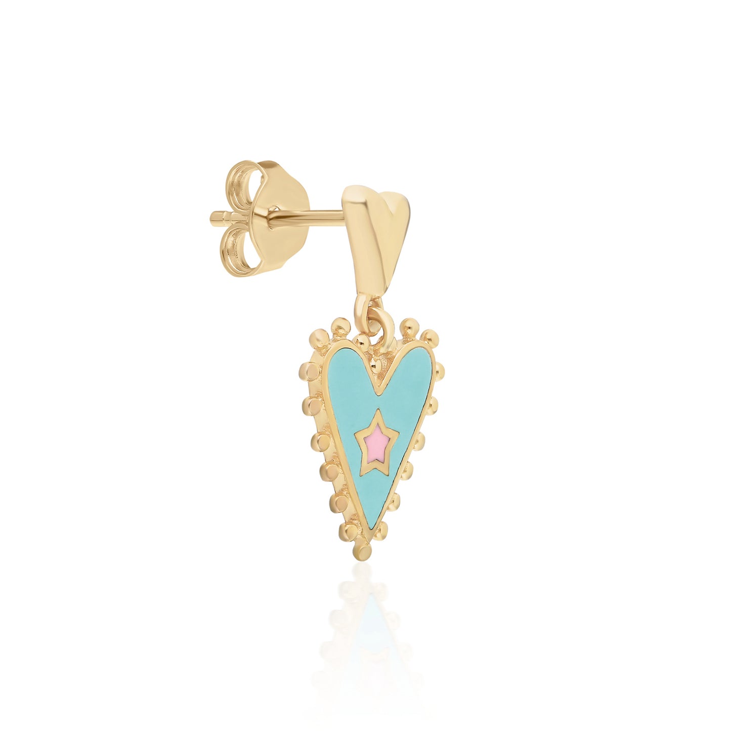 Mint Pupa Herz Earring