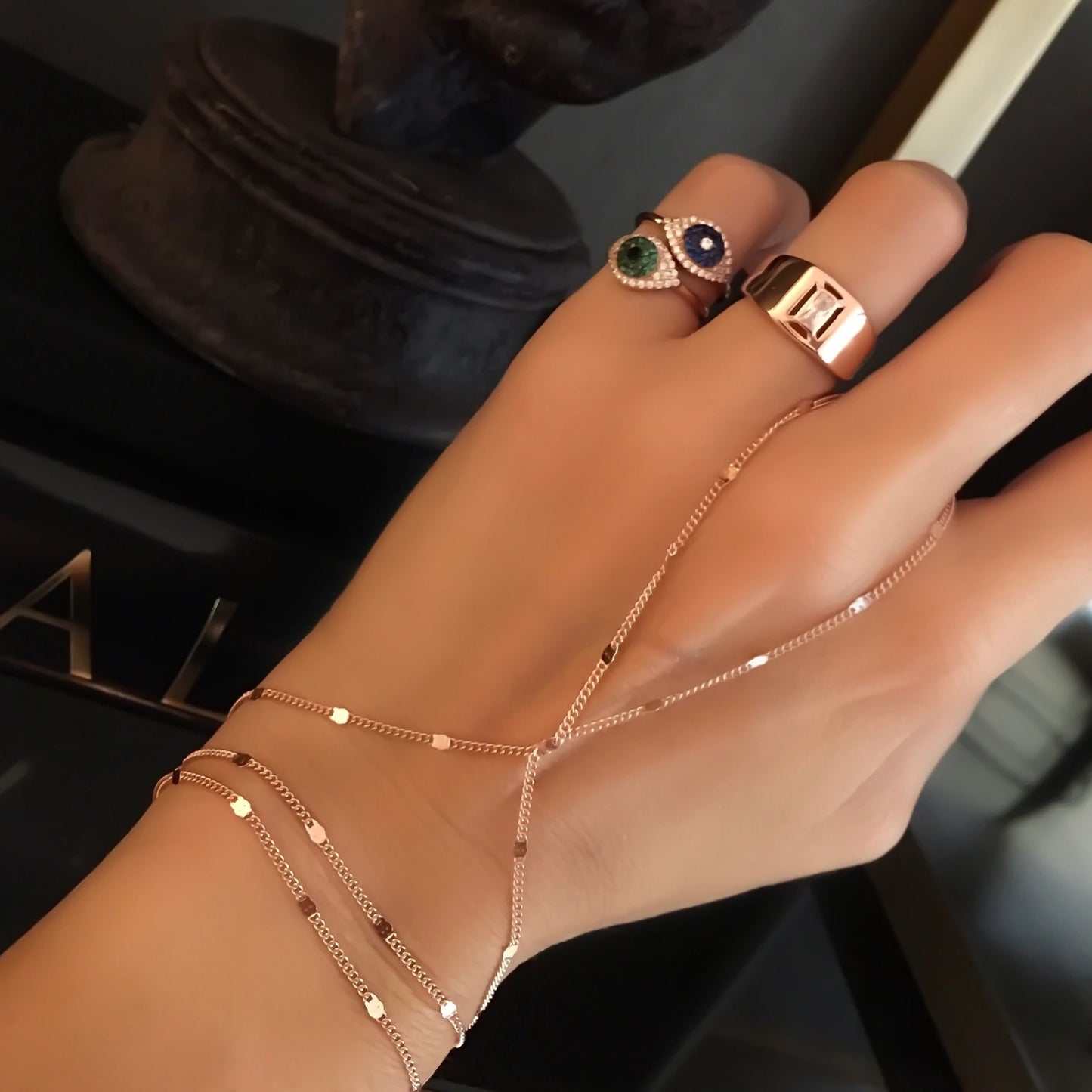 Multi Strand Bracelet Handchain