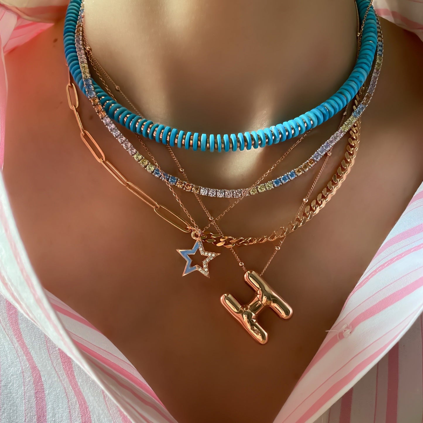 Pastel Multicolor Choker Necklace