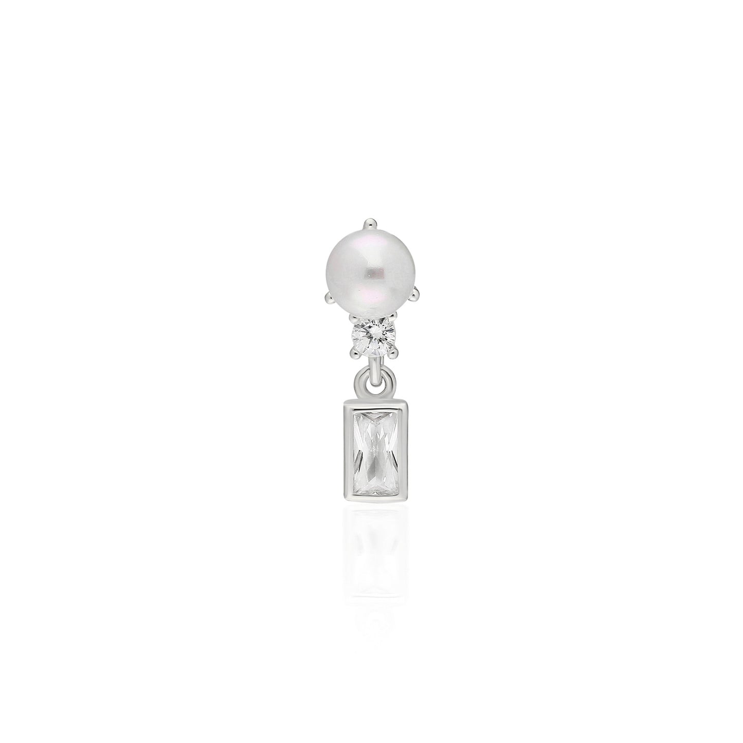Pearl Baguette Earring