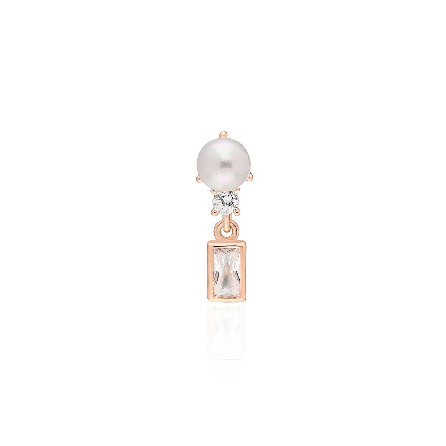 Pearl Baguette Earring