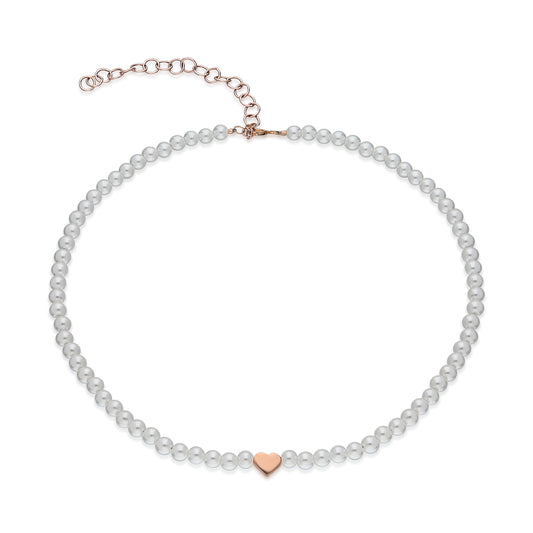 Pearl Heart Choker