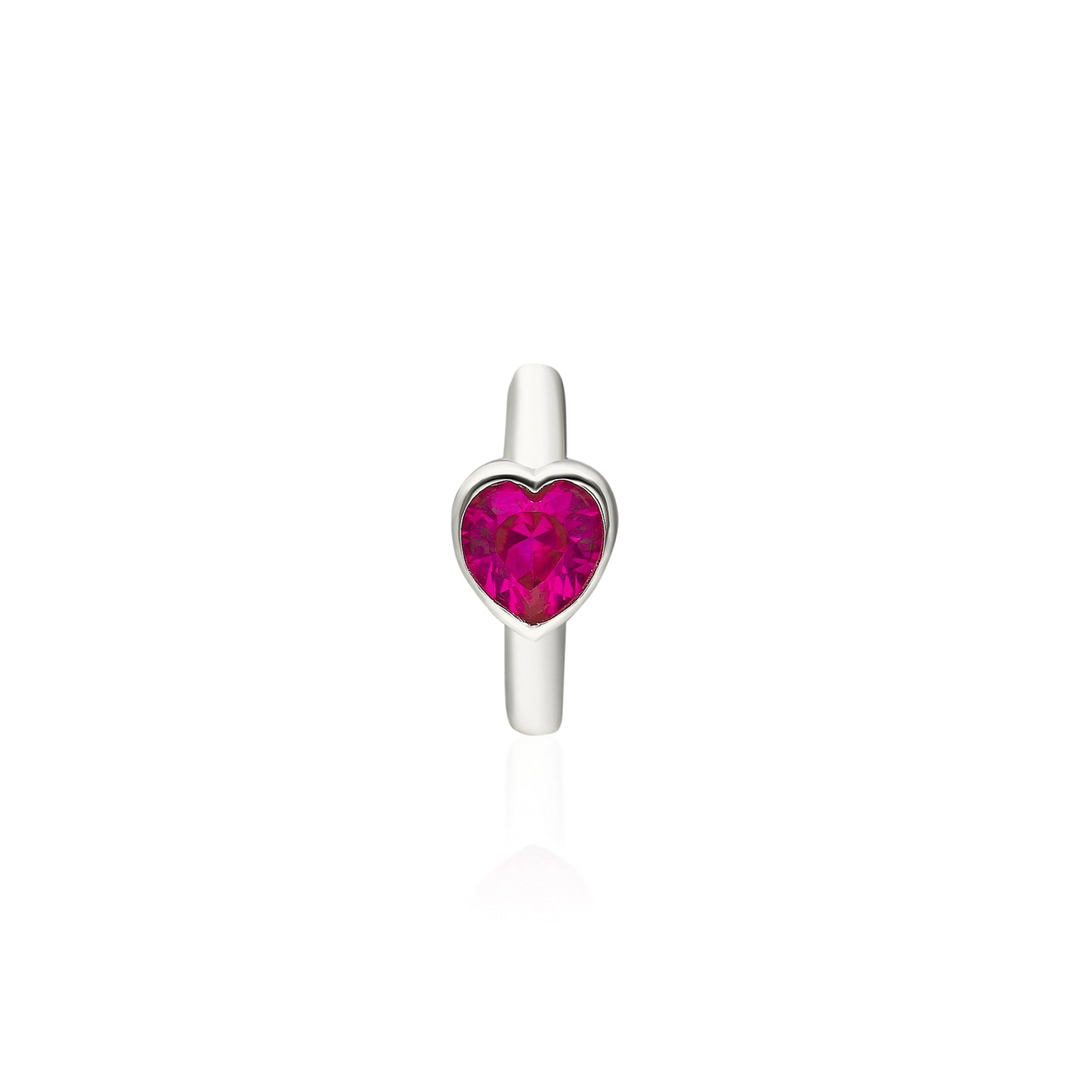Pink Heart Mini Huggie Earring