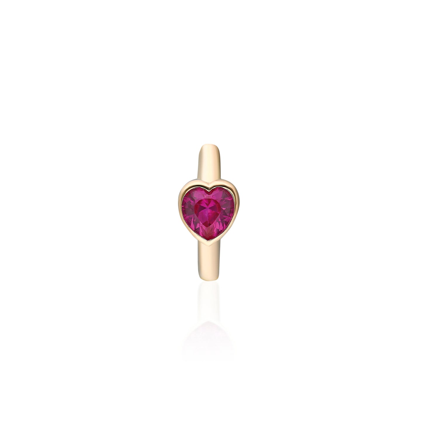 Pink Heart Mini Huggie Earring