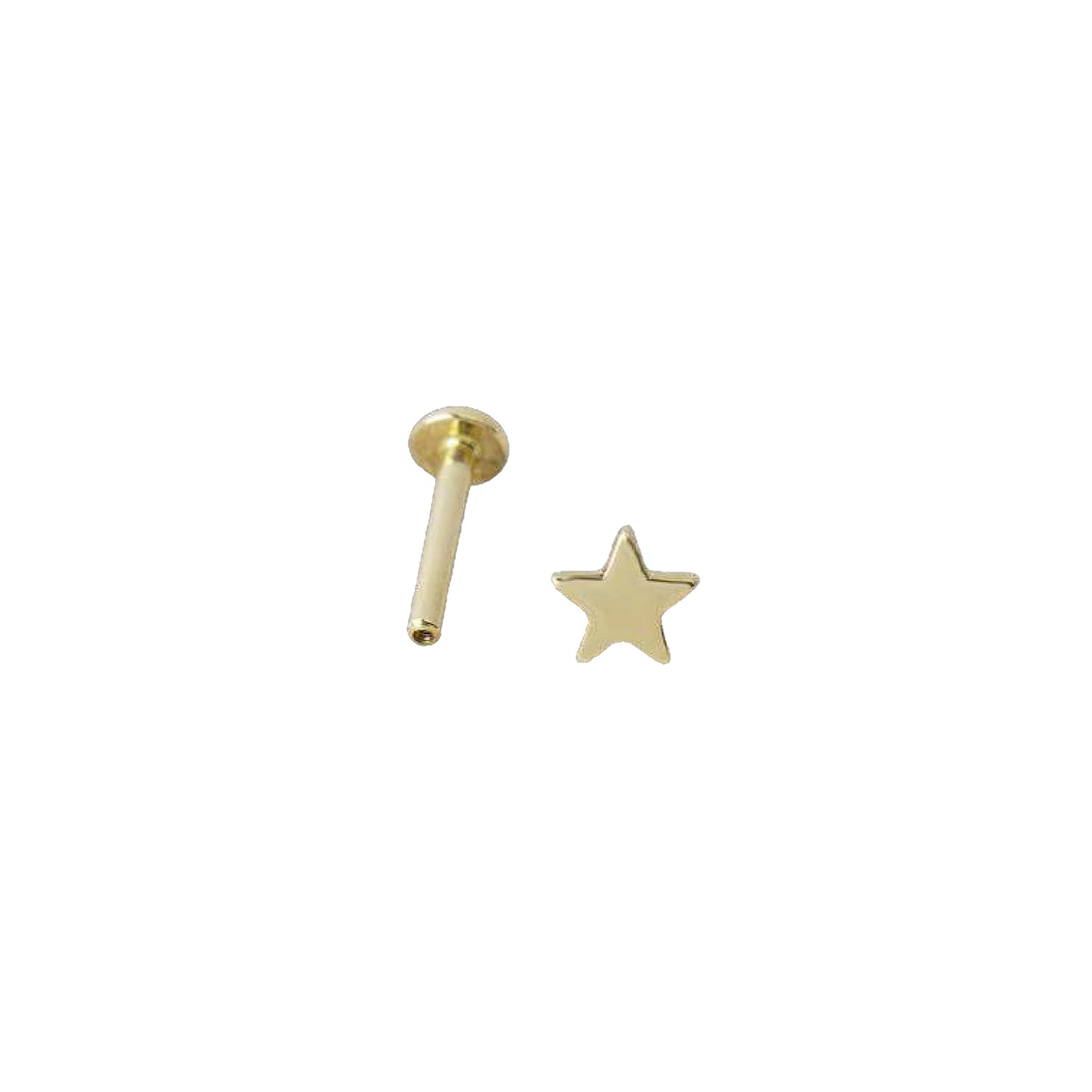 Plain Star Gold Piercing